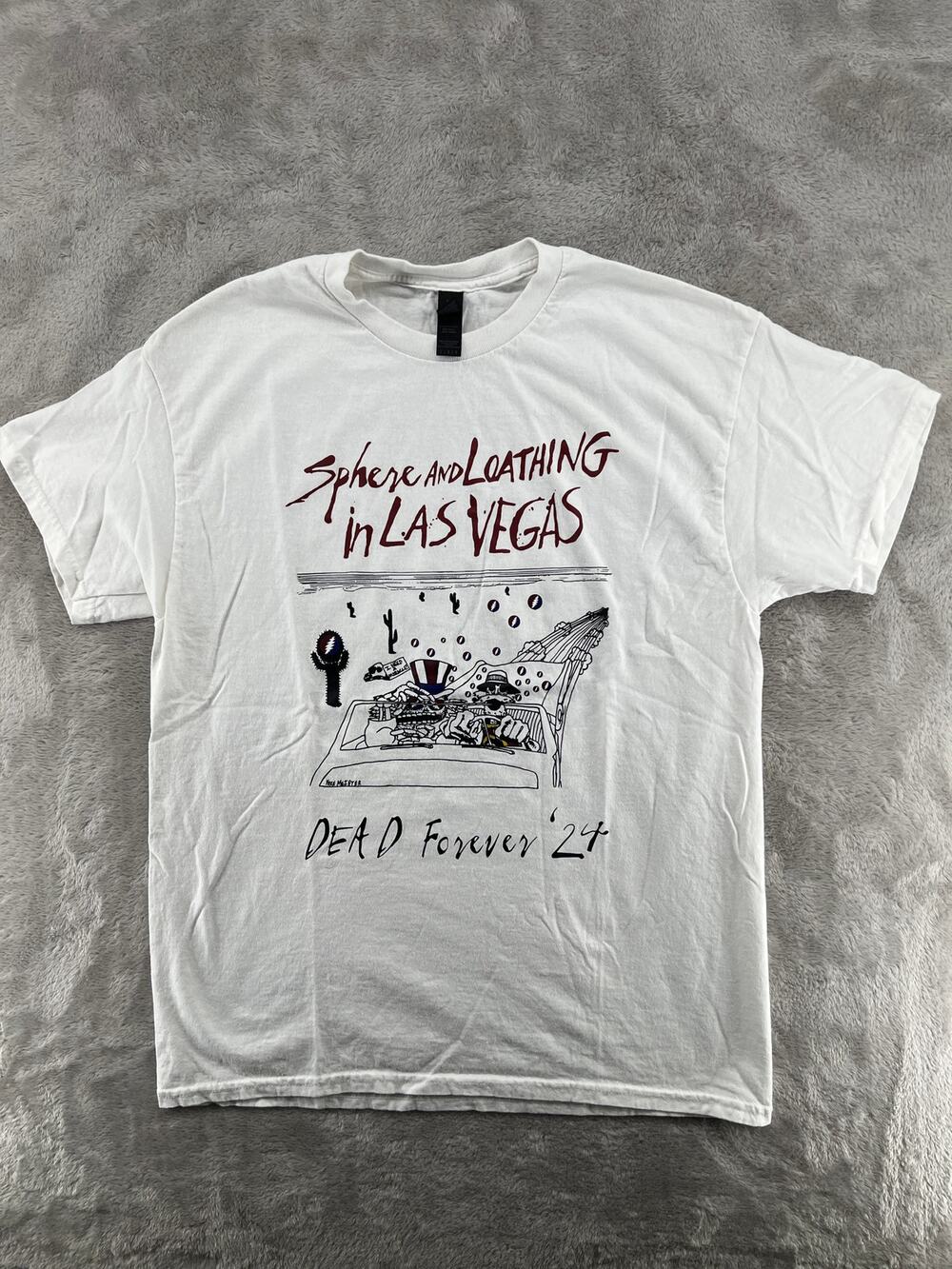 Sphere And Loathing In Las Vegas Dead Forever '24 Graphic T Shirt White Size L